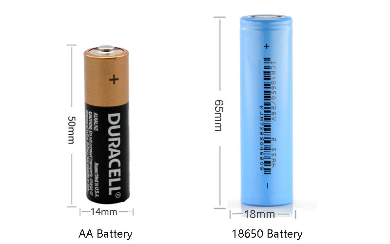 18650 battery Vs aa battery